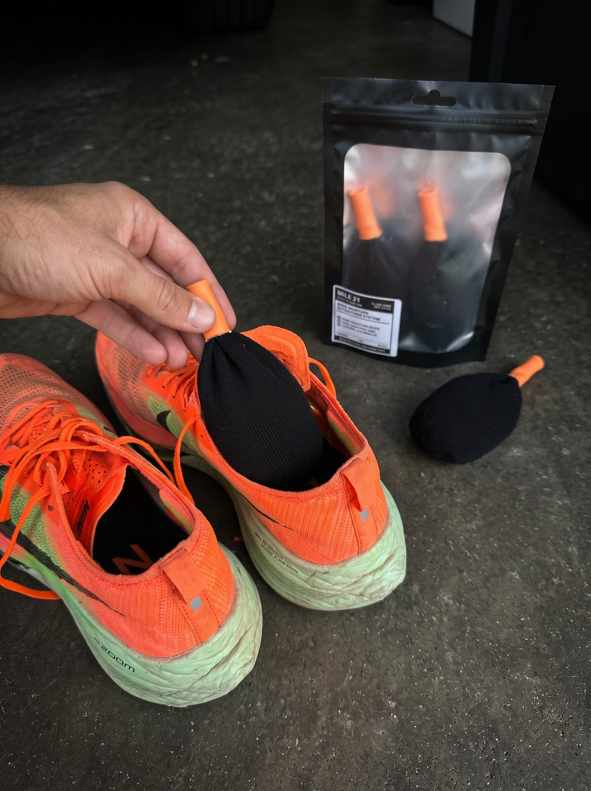 Mile 21 — Super-Shoe Moisture Extraction Pods